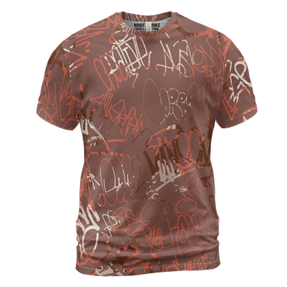 High OG Dusted Clay 1s T Shirt Match 23 Hiphop 3D All-Over Print Graffiti Pattern - NastyJamz