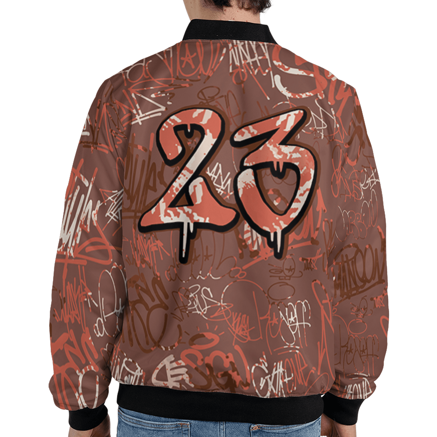 High OG Dusted Clay 1s Jacket Match 23 Hiphop 3D All-Over Print Graffiti Pattern - NastyJamz