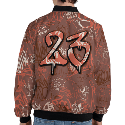 High OG Dusted Clay 1s Jacket Match 23 Hiphop 3D All-Over Print Graffiti Pattern - NastyJamz