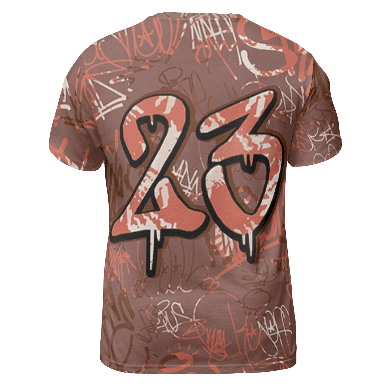 High OG Dusted Clay 1s T Shirt Match 23 Hiphop 3D All-Over Print Graffiti Pattern - NastyJamz