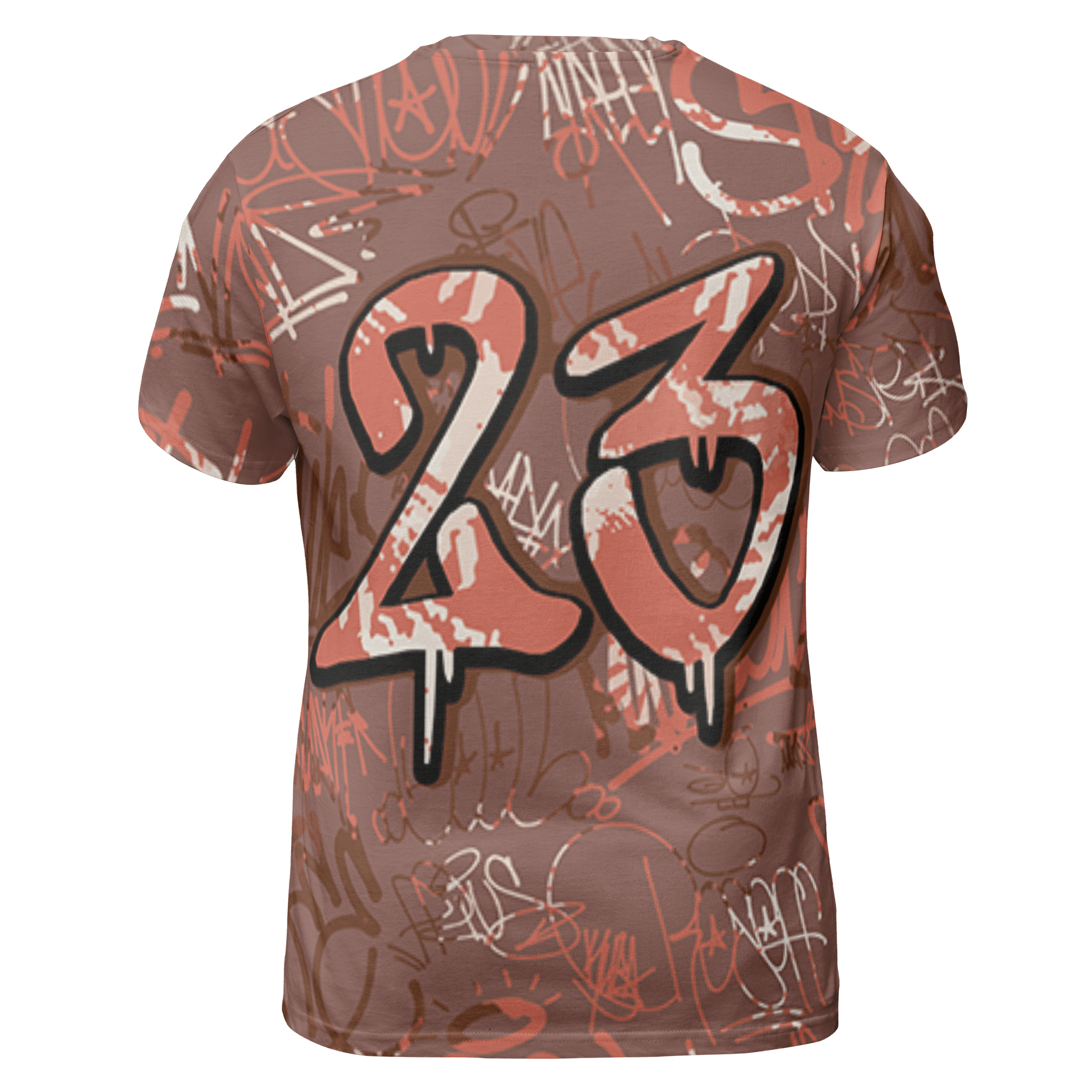 High OG Dusted Clay 1s T Shirt Match 23 Hiphop 3D All-Over Print Graffiti Pattern - NastyJamz