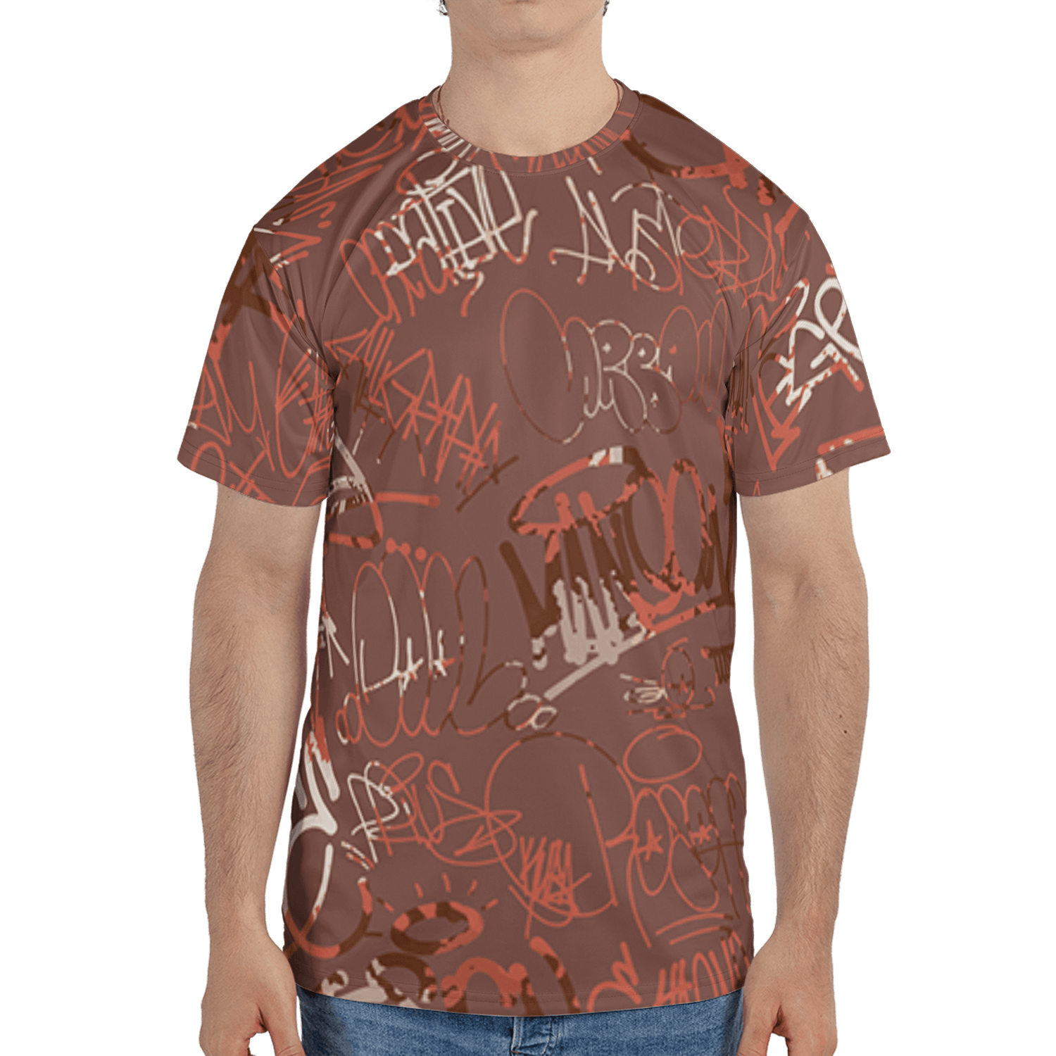 High OG Dusted Clay 1s T Shirt Match 23 Hiphop 3D All-Over Print Graffiti Pattern - NastyJamz