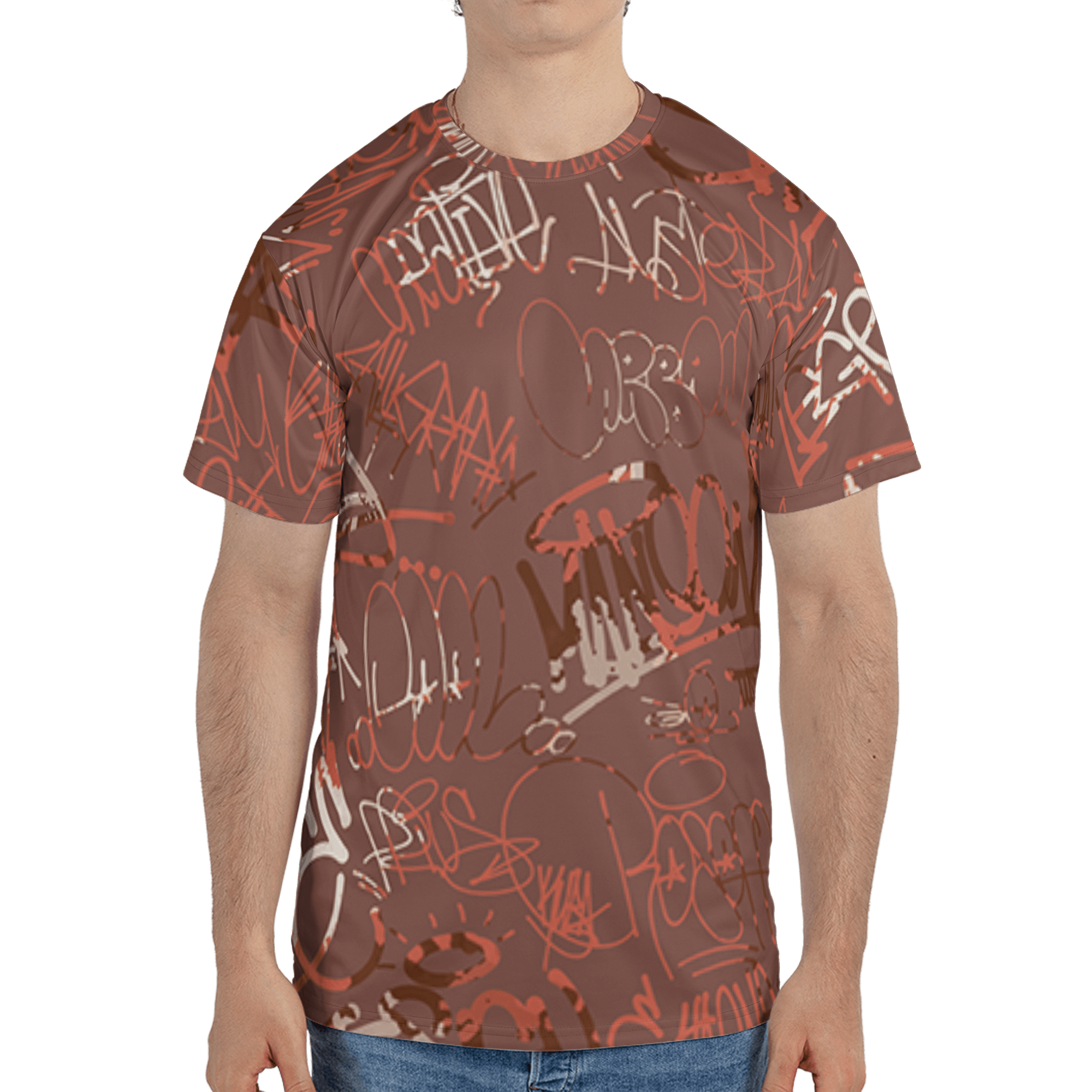 High OG Dusted Clay 1s T Shirt Match 23 Hiphop 3D All-Over Print Graffiti Pattern - NastyJamz