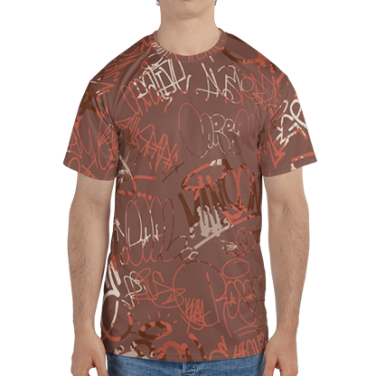 High OG Dusted Clay 1s T Shirt Match 23 Hiphop 3D All-Over Print Graffiti Pattern - NastyJamz