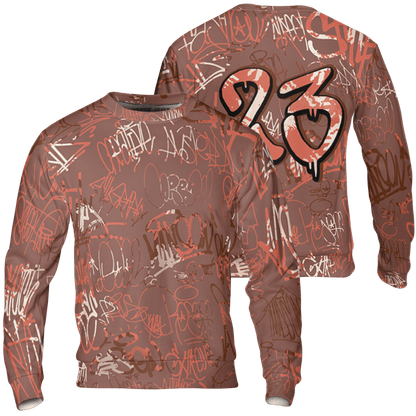 High OG Dusted Clay 1s Sweatshirt Match 23 Hiphop 3D All-Over Print Graffiti Pattern - NastyJamz