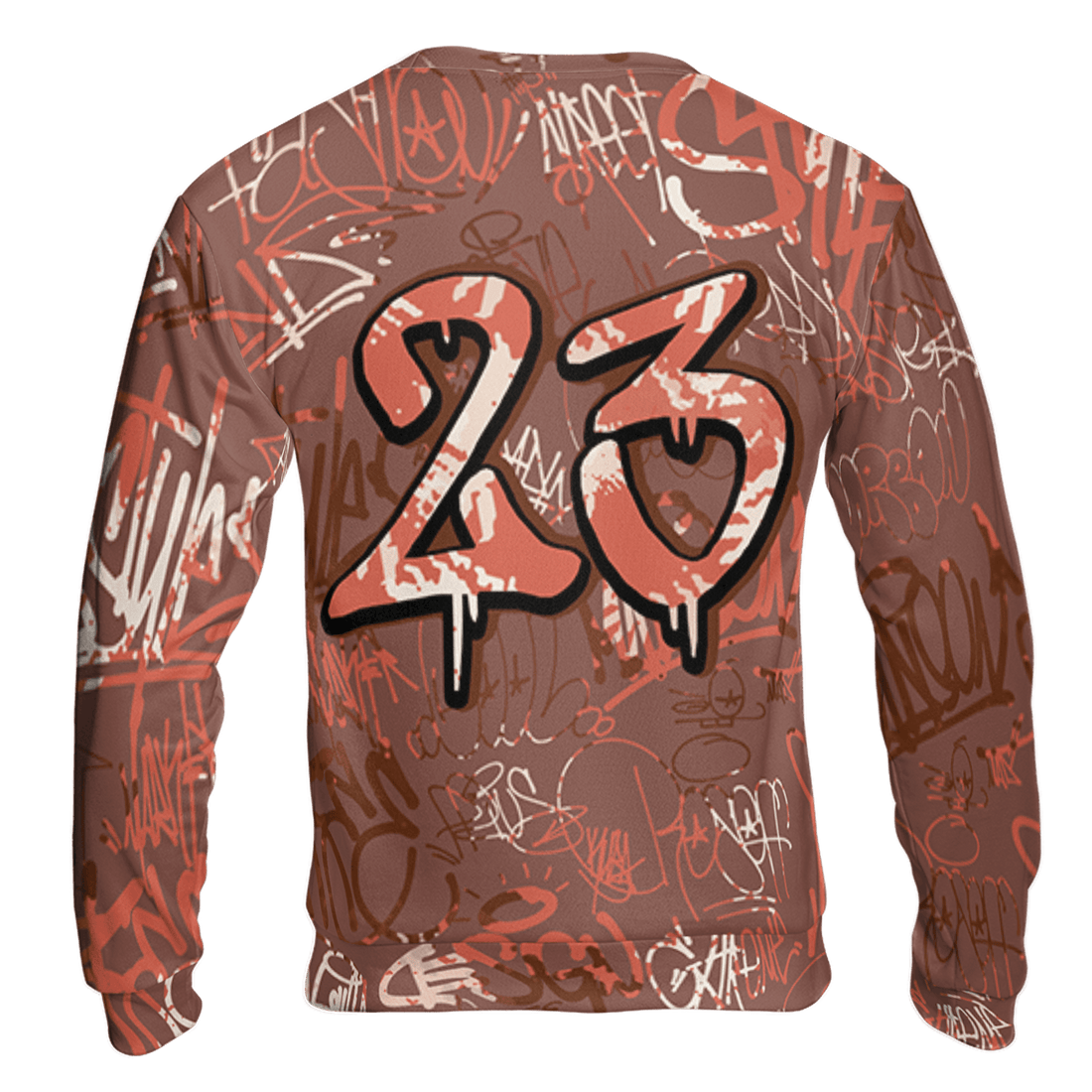 High OG Dusted Clay 1s Sweatshirt Match 23 Hiphop 3D All-Over Print Graffiti Pattern - NastyJamz
