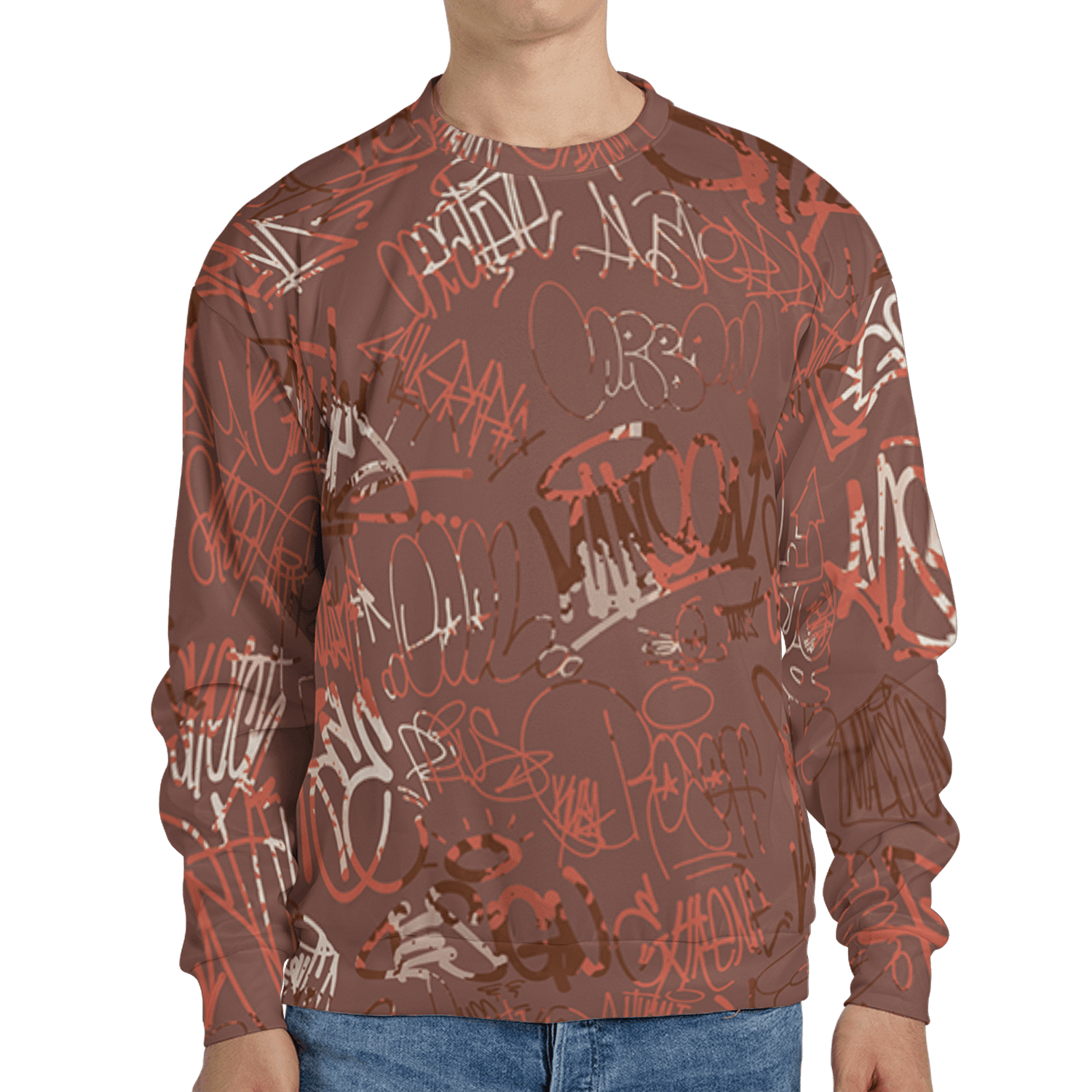 High OG Dusted Clay 1s Sweatshirt Match 23 Hiphop 3D All-Over Print Graffiti Pattern - NastyJamz