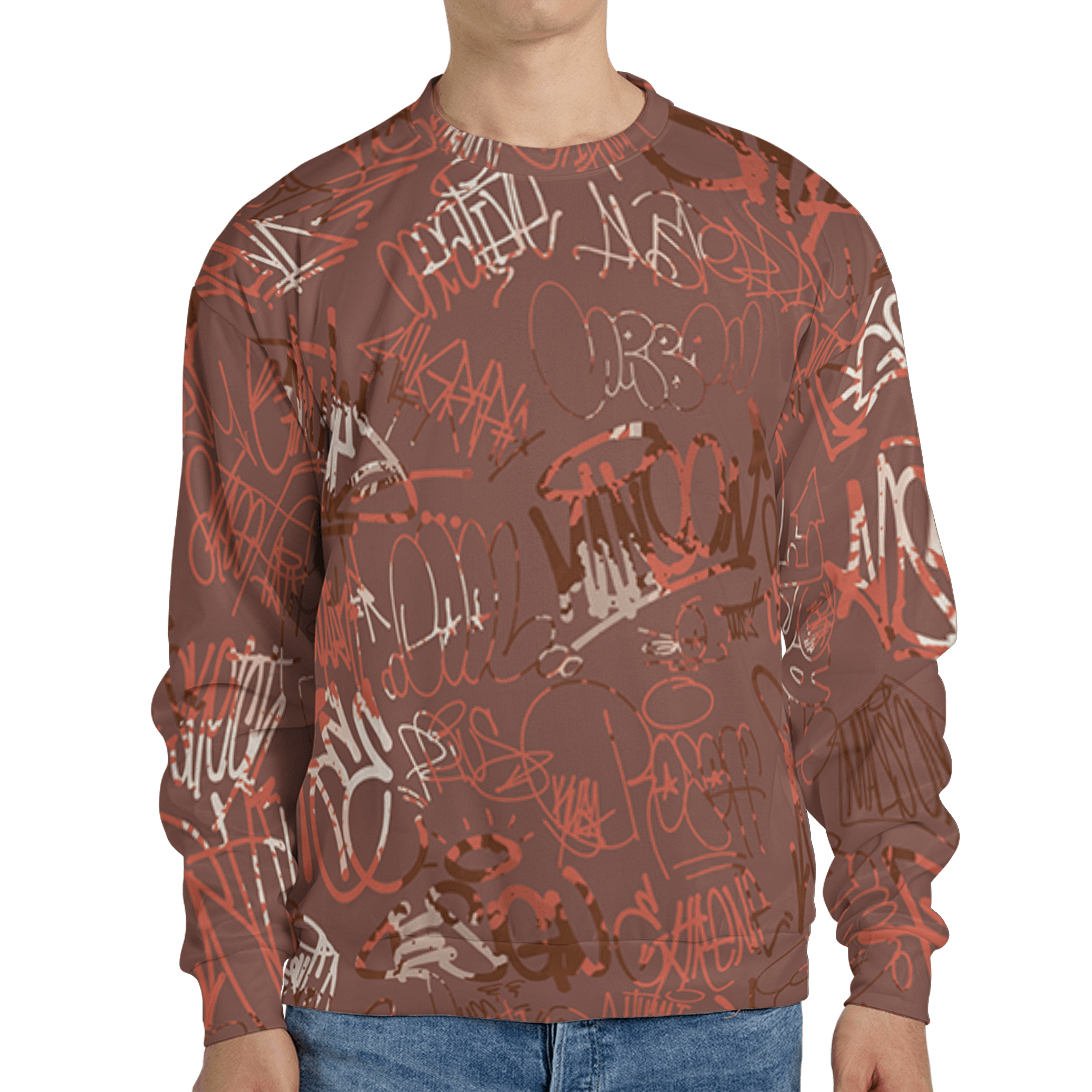 High OG Dusted Clay 1s Sweatshirt Match 23 Hiphop 3D All-Over Print Graffiti Pattern - NastyJamz