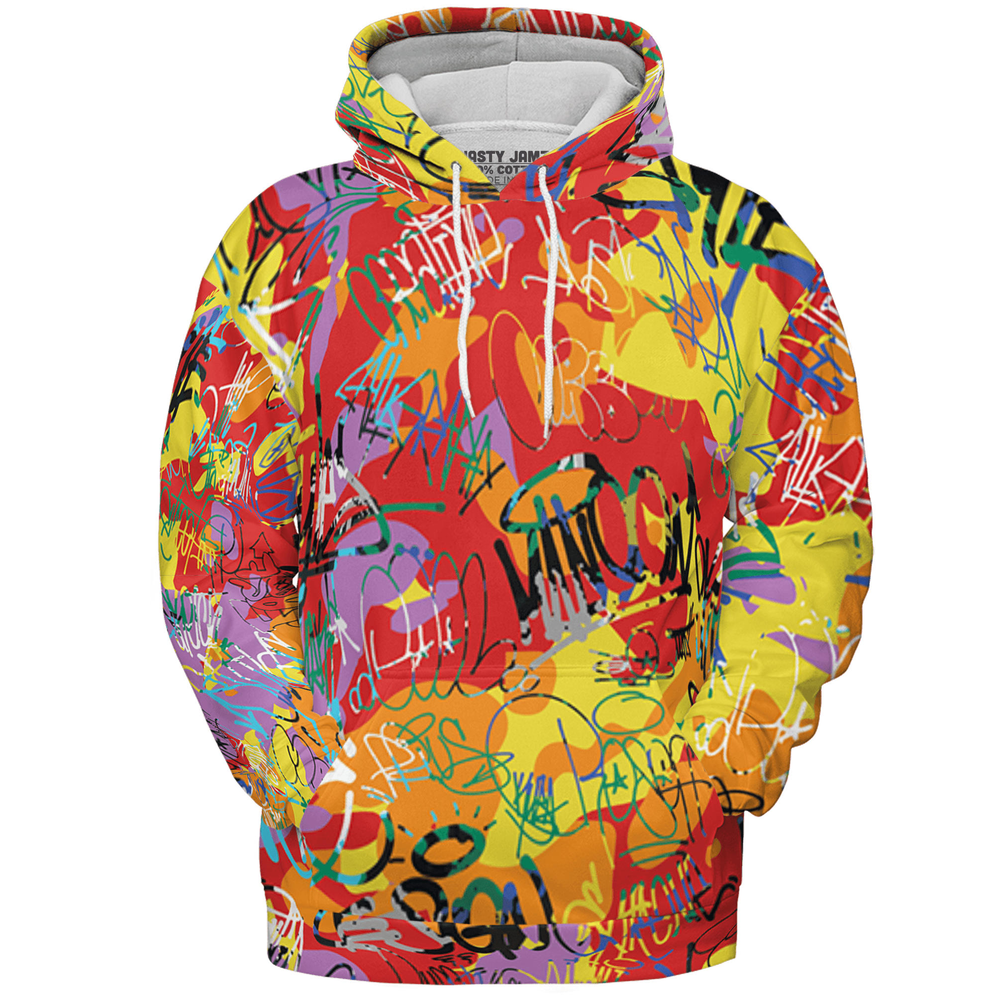 Mid GS Six Championships 1s Hoodie Match 23 Hiphop 3D All-Over Print Graffiti Pattern - NastyJamz