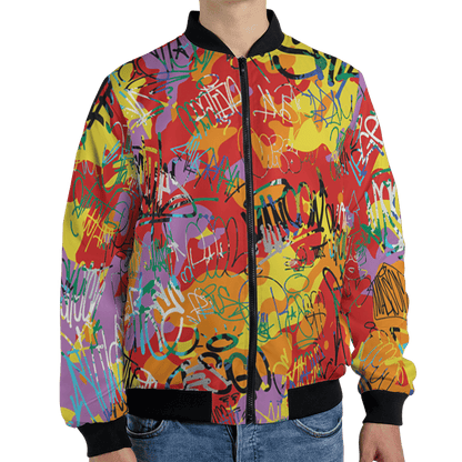 Mid GS Six Championships 1s Jacket Match 23 Hiphop 3D All-Over Print Graffiti Pattern - NastyJamz