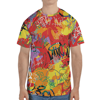 Mid GS Six Championships 1s T Shirt Match 23 Hiphop 3D All-Over Print Graffiti Pattern - NastyJamz