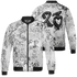 Retro High OG Black White 1s Jacket Match 23 Hiphop 3D All-Over Print Graffiti Pattern - NastyJamz