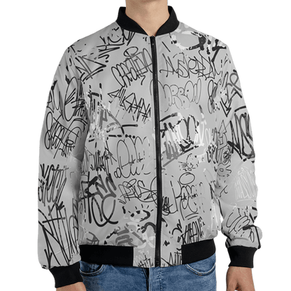 Retro High OG Black White 1s Jacket Match 23 Hiphop 3D All-Over Print Graffiti Pattern - NastyJamz