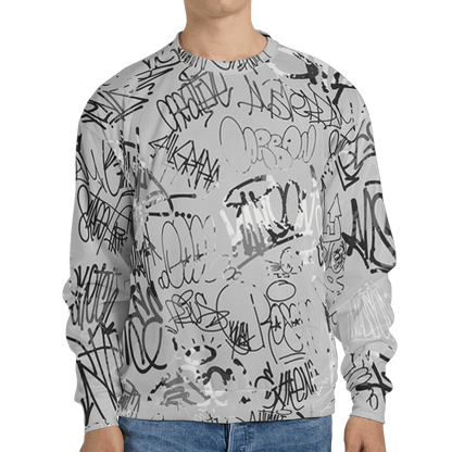 Retro High OG Black White 1s Sweatshirt Match 23 Hiphop 3D All-Over Print Graffiti Pattern - NastyJamz