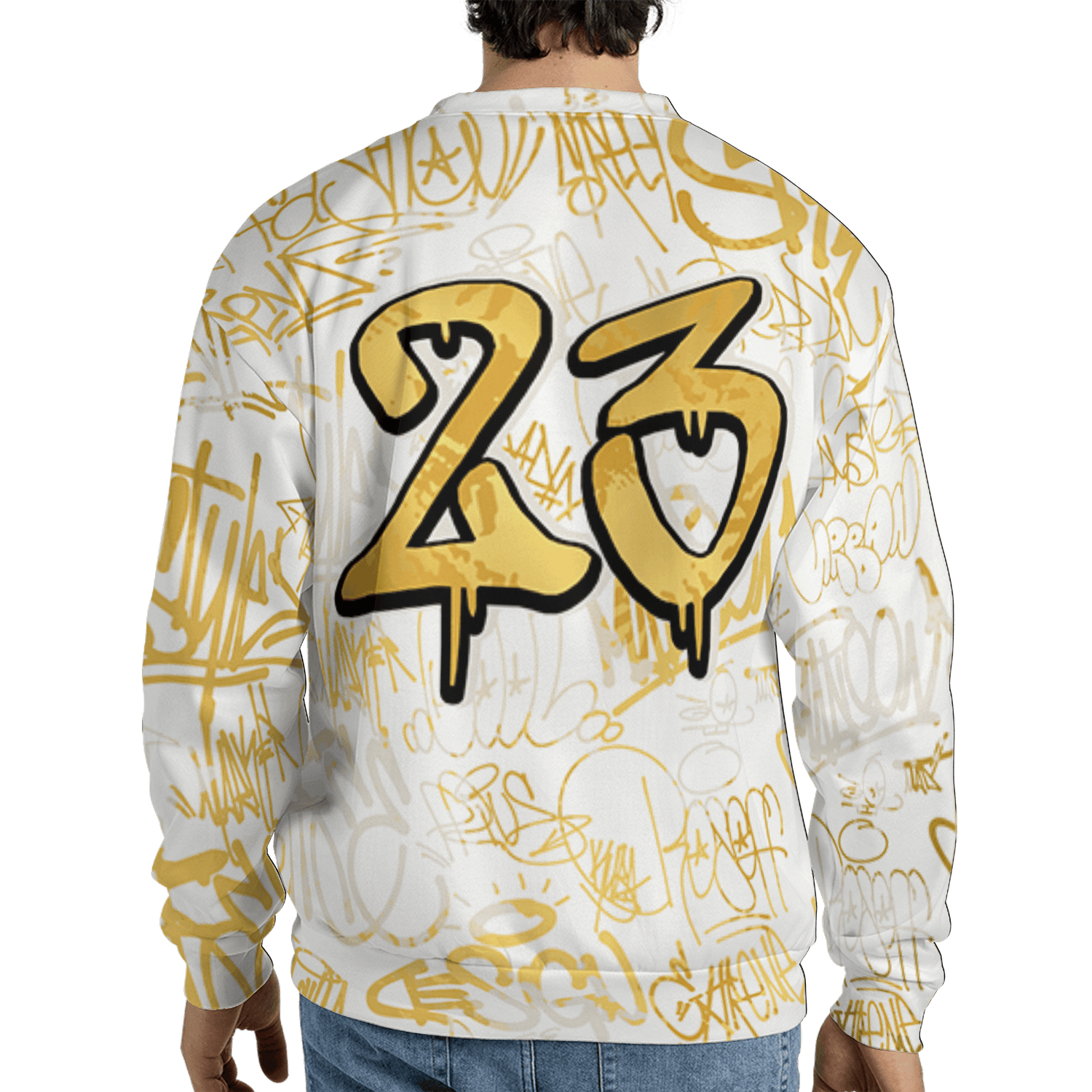 Sail 4s Sweatshirt Match 23 Hiphop 3D All-Over Print Graffiti Pattern - NastyJamz