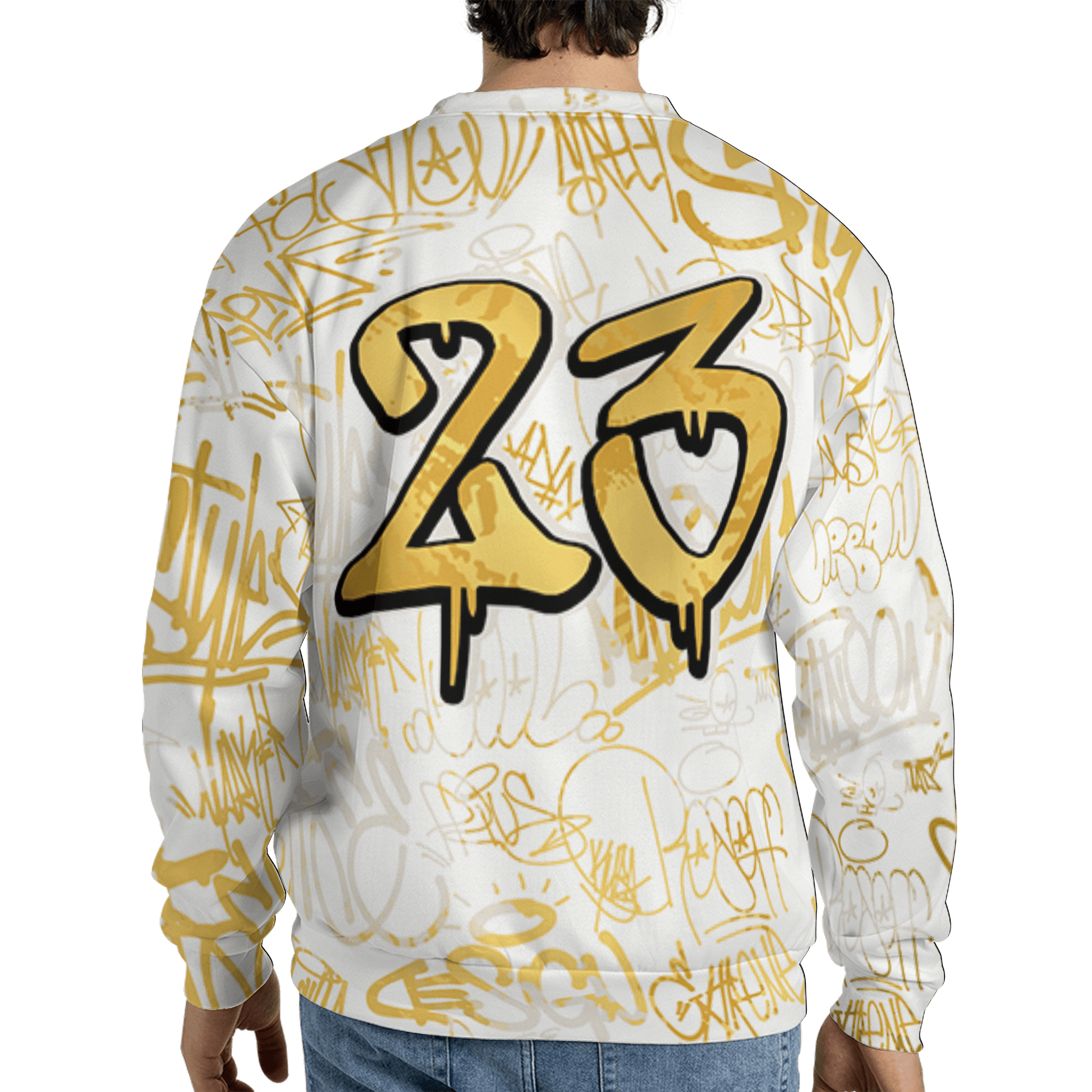 Sail 4s Sweatshirt Match 23 Hiphop 3D All-Over Print Graffiti Pattern - NastyJamz