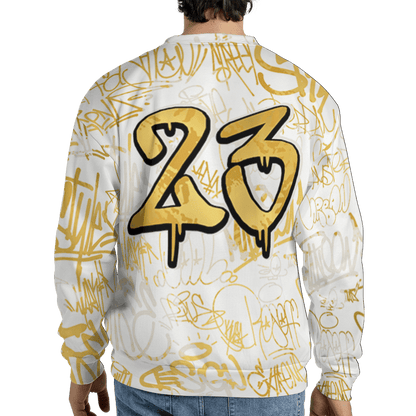 Sail 4s Sweatshirt Match 23 Hiphop 3D All-Over Print Graffiti Pattern - NastyJamz