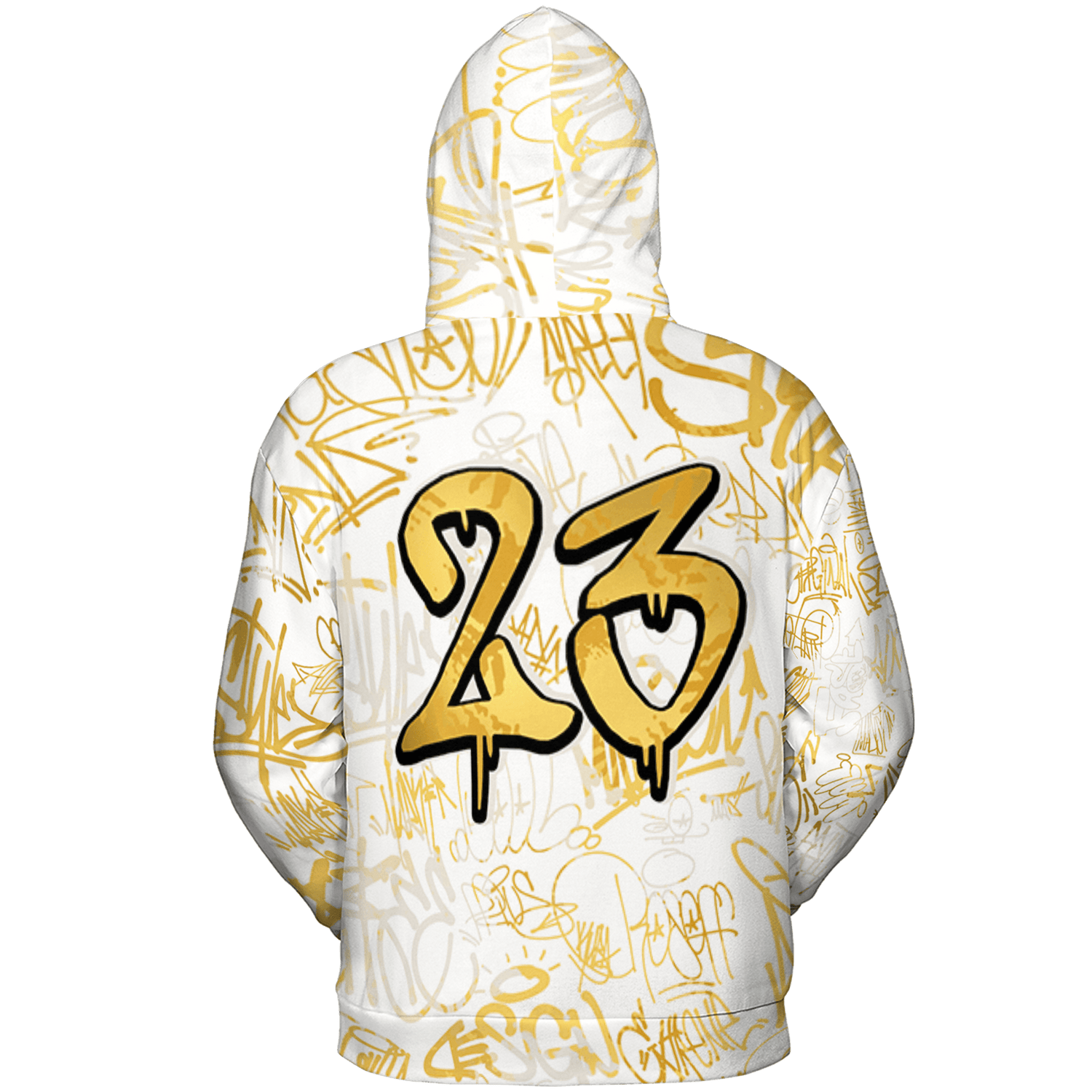 Sail 4s Hoodie Match 23 Hiphop 3D All-Over Print Graffiti Pattern - NastyJamz