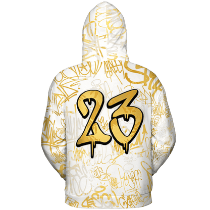 Sail 4s Hoodie Match 23 Hiphop 3D All-Over Print Graffiti Pattern - NastyJamz