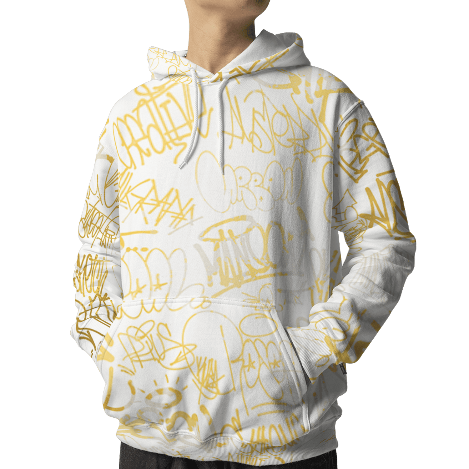 Sail 4s Hoodie Match 23 Hiphop 3D All-Over Print Graffiti Pattern - NastyJamz