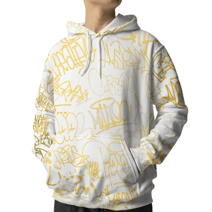 Sail 4s Hoodie Match 23 Hiphop 3D All-Over Print Graffiti Pattern - NastyJamz