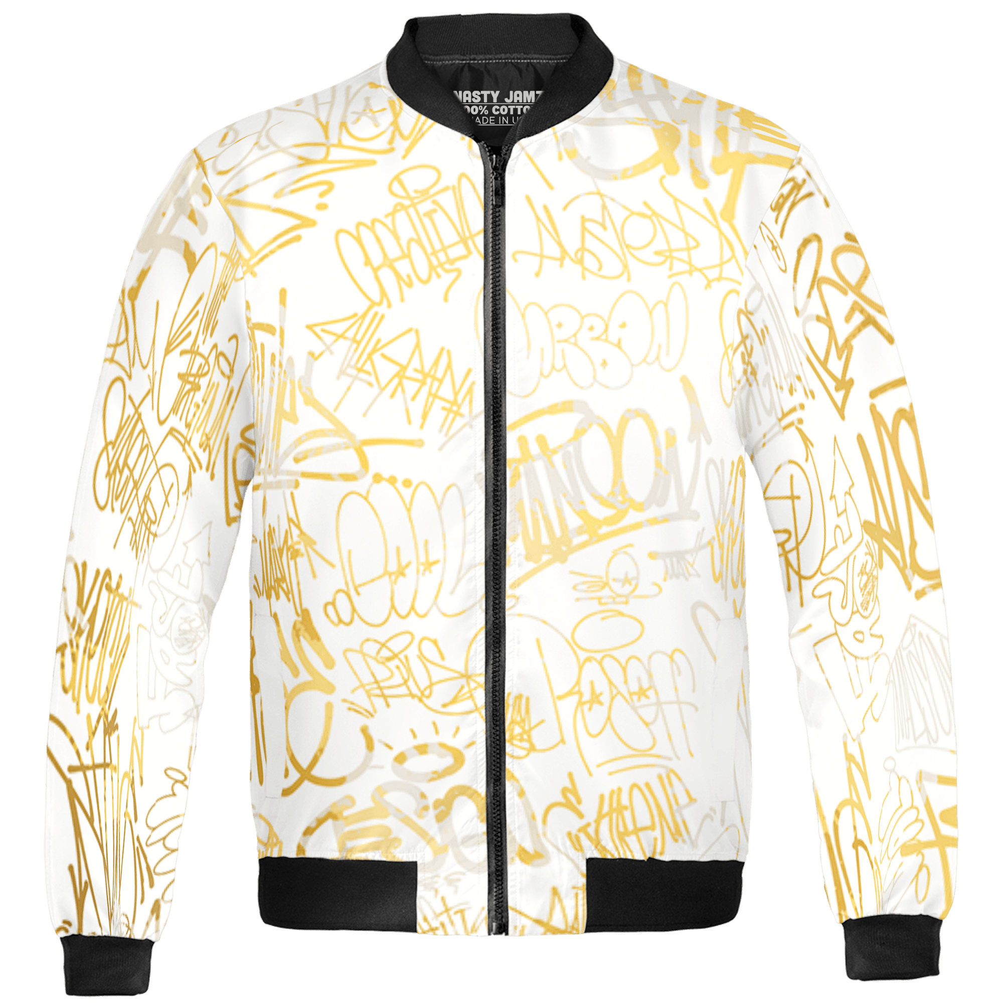 Sail 4s Jacket Match 23 Hiphop 3D All-Over Print Graffiti Pattern - NastyJamz