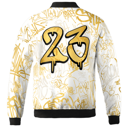 Sail 4s Jacket Match 23 Hiphop 3D All-Over Print Graffiti Pattern - NastyJamz