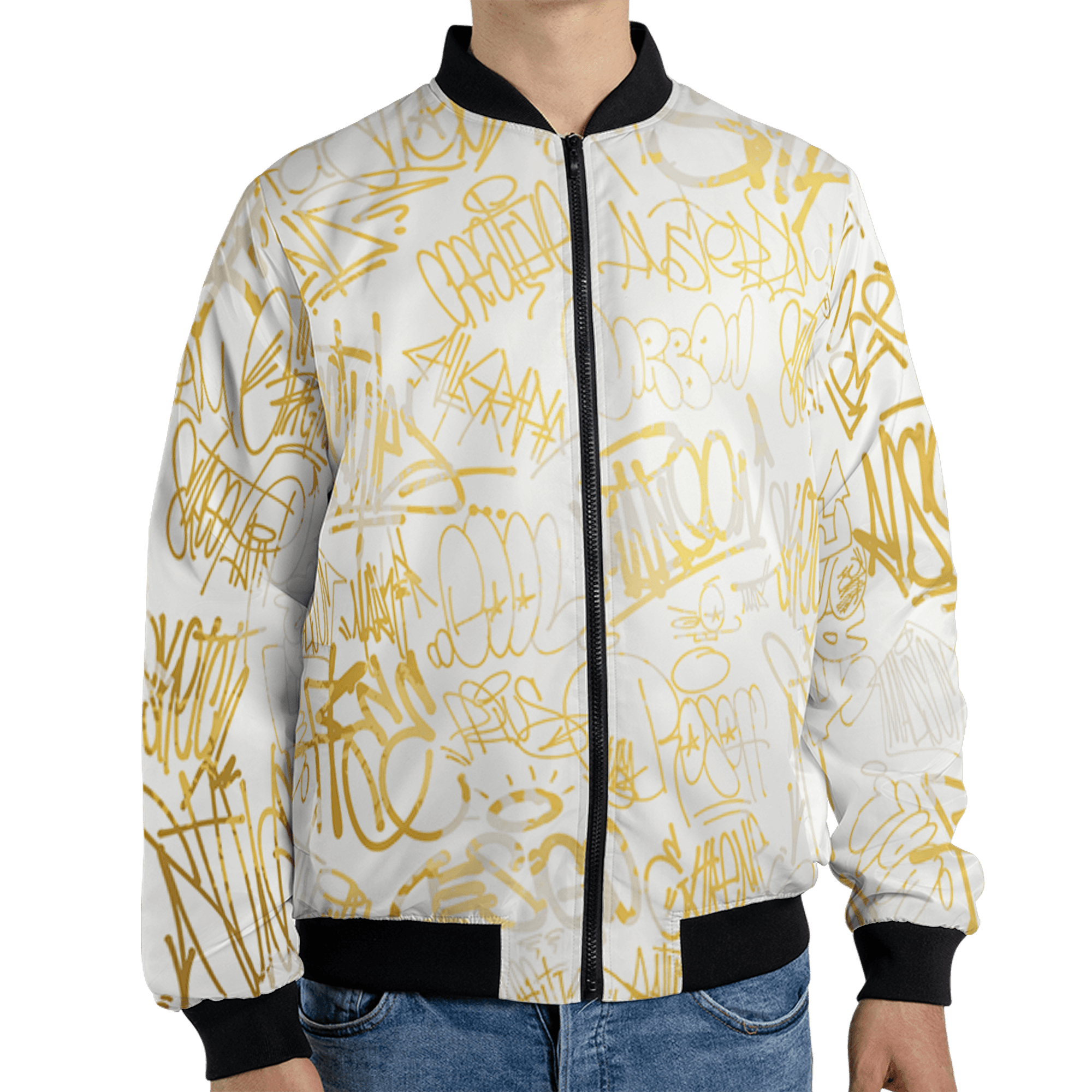 Sail 4s Jacket Match 23 Hiphop 3D All-Over Print Graffiti Pattern - NastyJamz