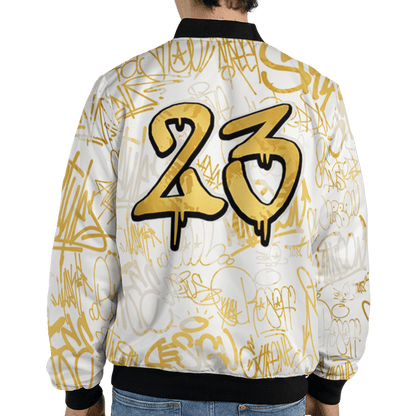 Sail 4s Jacket Match 23 Hiphop 3D All-Over Print Graffiti Pattern - NastyJamz