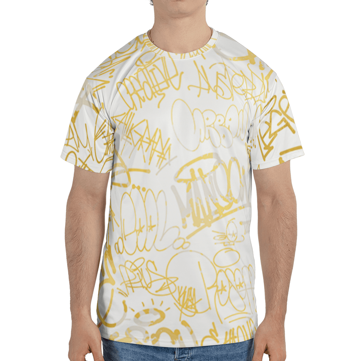 Sail 4s T Shirt Match 23 Hiphop 3D All-Over Print Graffiti Pattern - NastyJamz