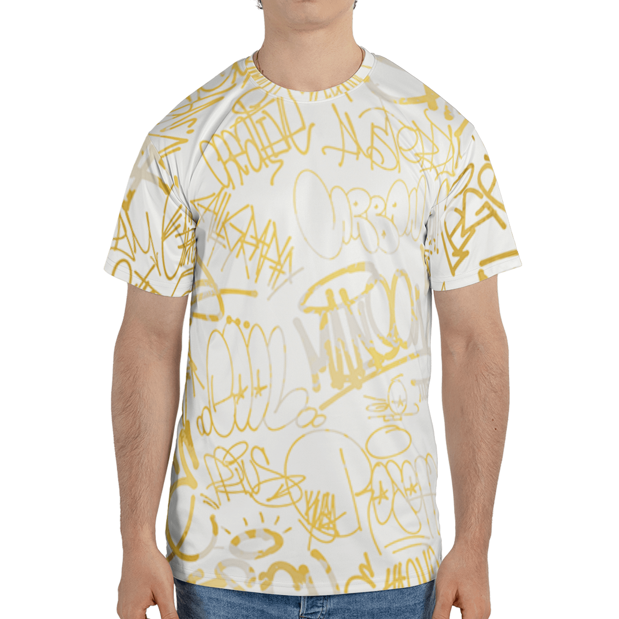Sail 4s T Shirt Match 23 Hiphop 3D All-Over Print Graffiti Pattern - NastyJamz