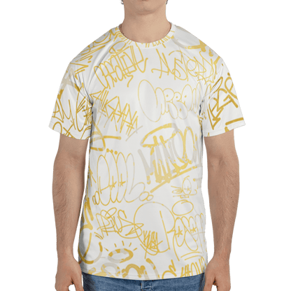 Sail 4s T Shirt Match 23 Hiphop 3D All-Over Print Graffiti Pattern - NastyJamz