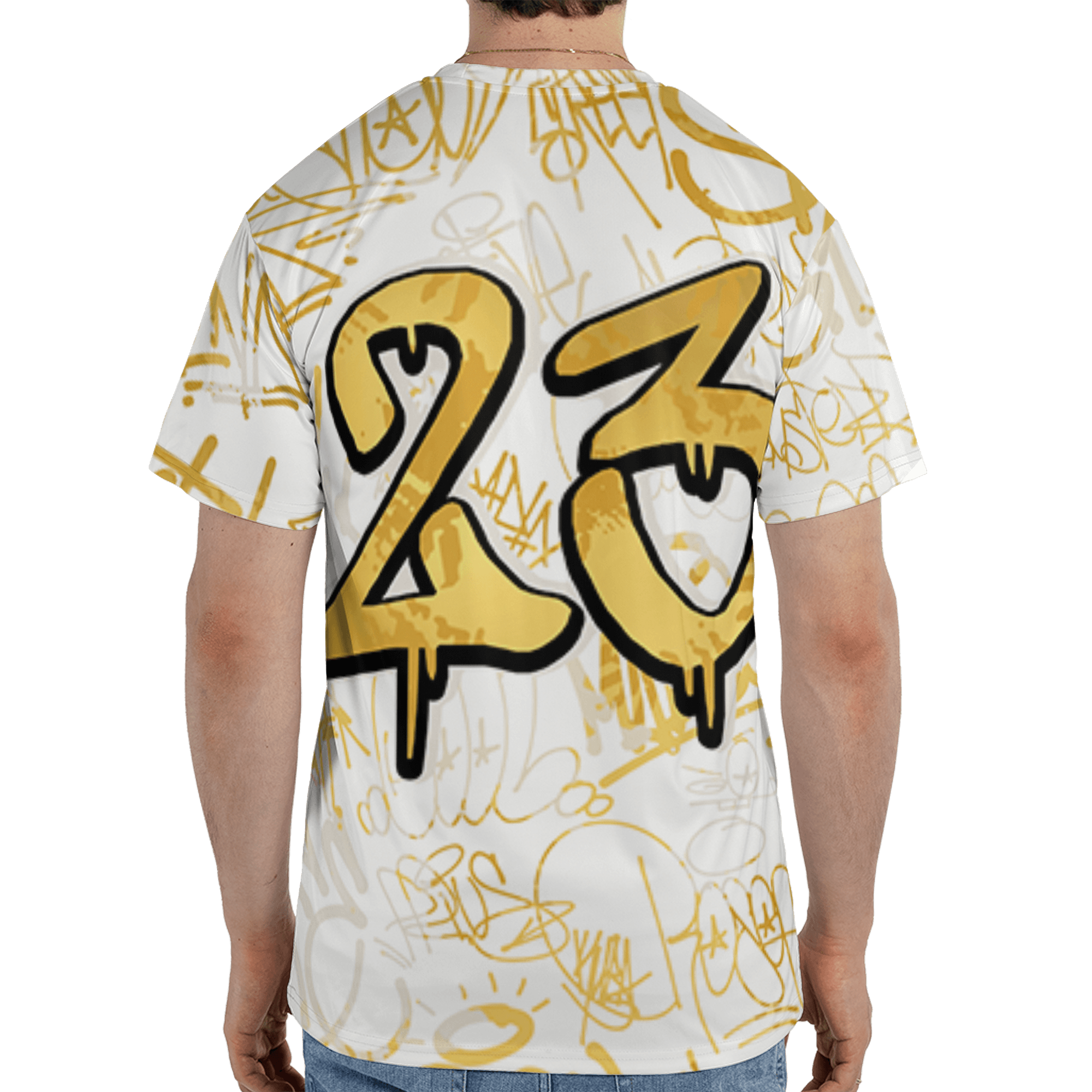 Sail 4s T Shirt Match 23 Hiphop 3D All-Over Print Graffiti Pattern - NastyJamz