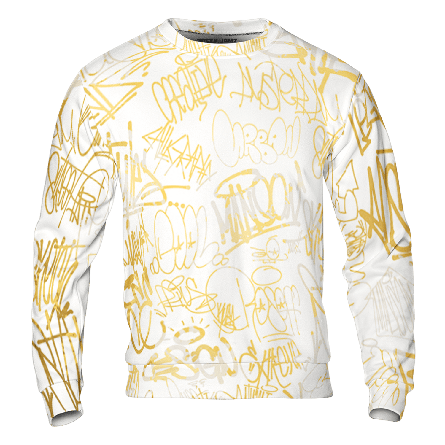 Sail 4s Sweatshirt Match 23 Hiphop 3D All-Over Print Graffiti Pattern - NastyJamz