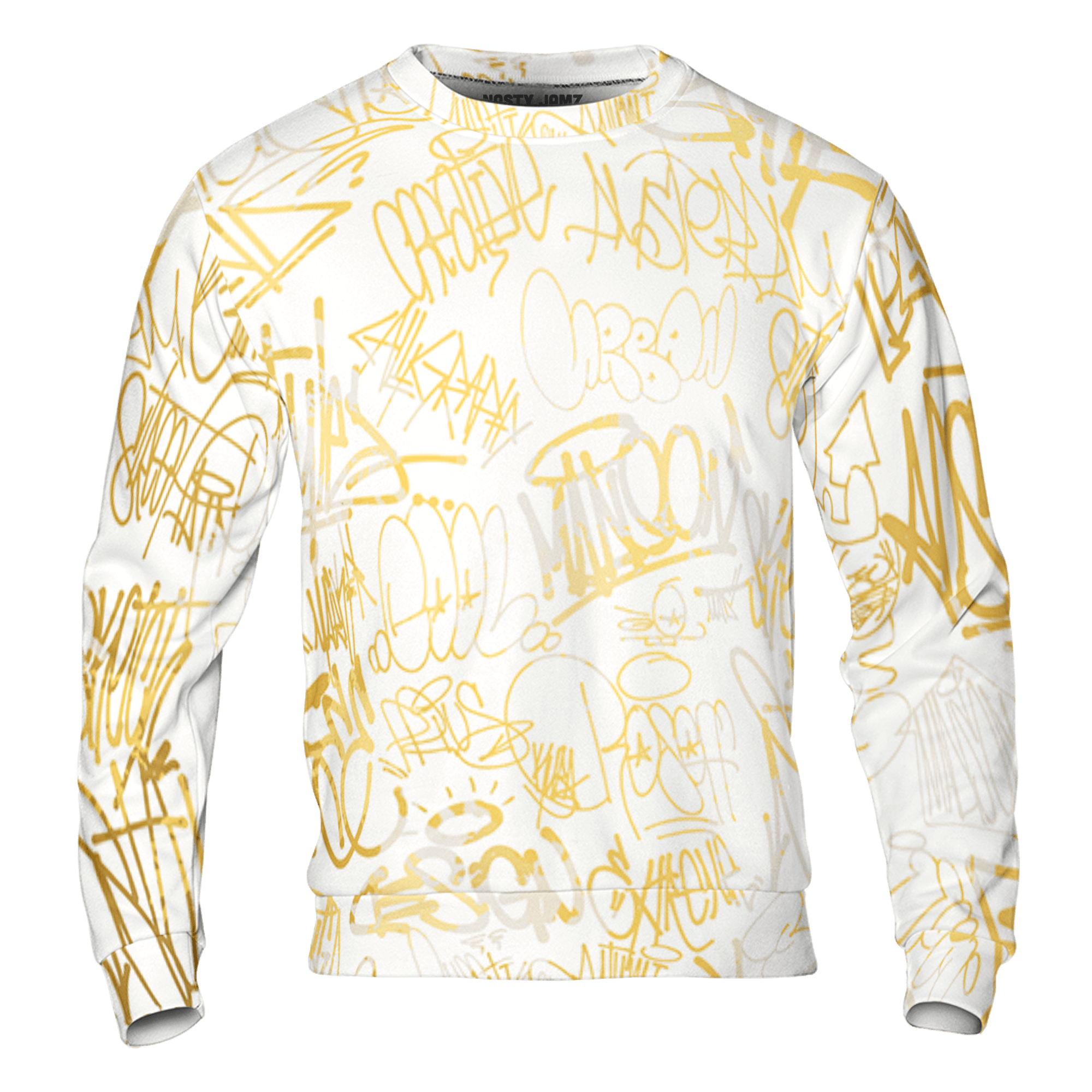 Sail 4s Sweatshirt Match 23 Hiphop 3D All-Over Print Graffiti Pattern - NastyJamz