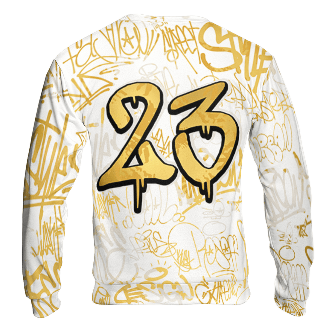 Sail 4s Sweatshirt Match 23 Hiphop 3D All-Over Print Graffiti Pattern - NastyJamz
