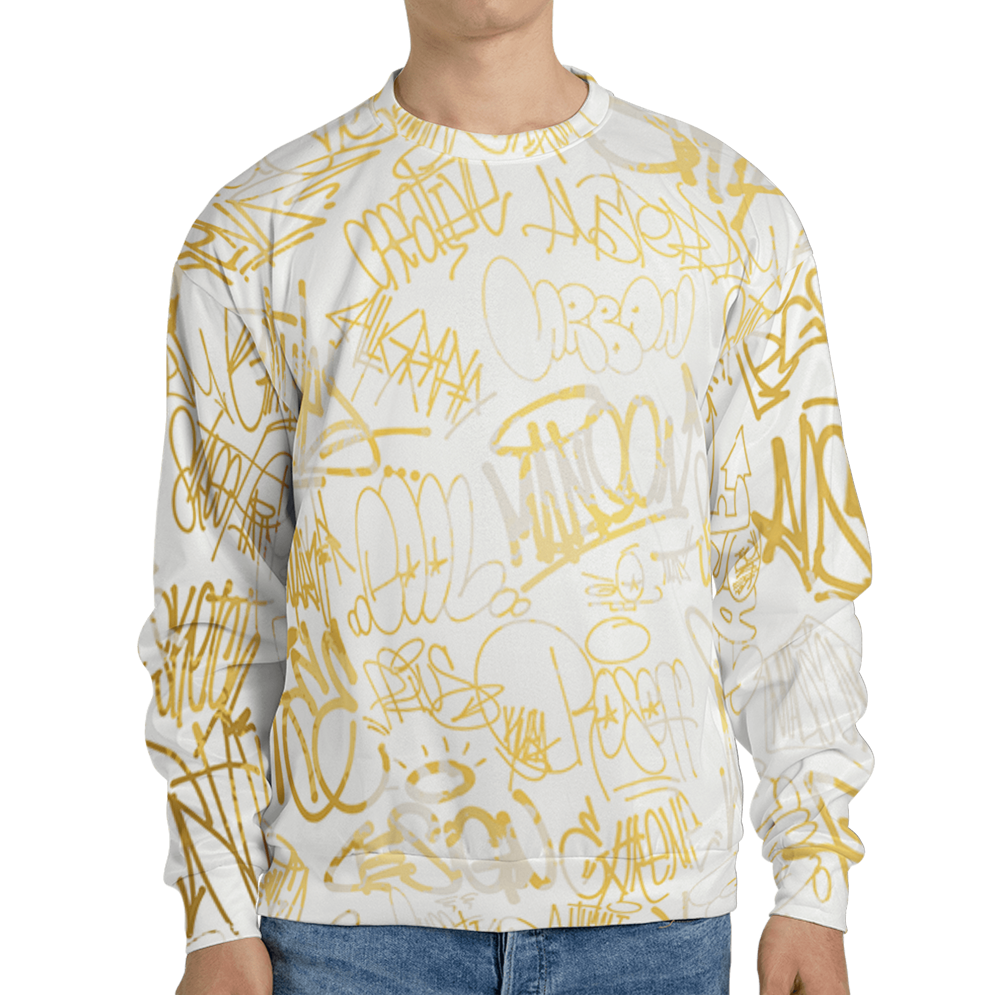 Sail 4s Sweatshirt Match 23 Hiphop 3D All-Over Print Graffiti Pattern - NastyJamz