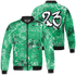 Lucky Green 5s Jacket Match 23 Hiphop 3D All-Over Print Graffiti Pattern - NastyJamz