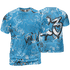 Powder Blue 9s T Shirt Match 23 Hiphop 3D All-Over Print Graffiti Pattern - NastyJamz