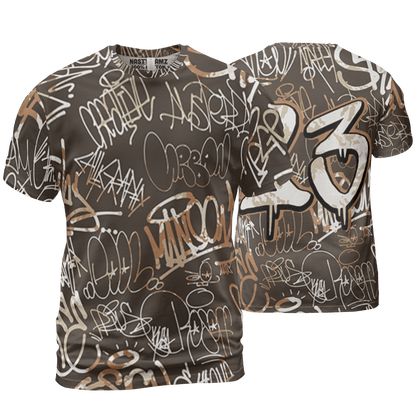 Jumpman Jack T Shirt Match 23 Hiphop 3D All-Over Print Graffiti Pattern - NastyJamz