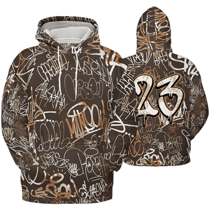 Jumpman Jack Hoodie Match 23 Hiphop 3D All-Over Print Graffiti Pattern - NastyJamz