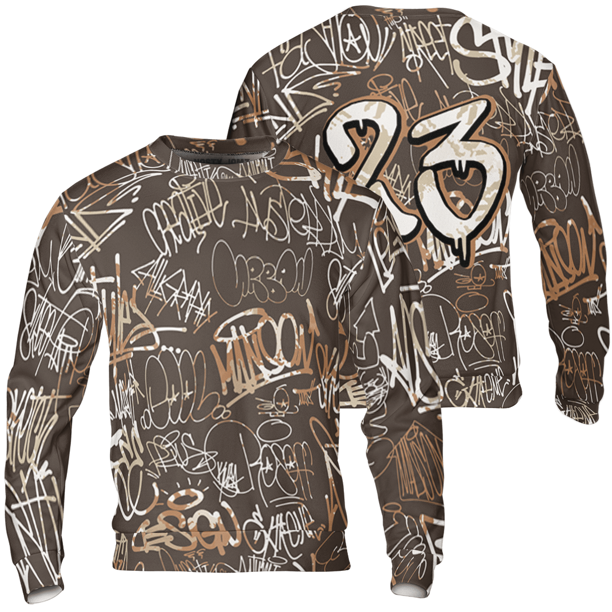 Jumpman Jack Sweatshirt Match 23 Hiphop 3D All-Over Print Graffiti Pattern - NastyJamz