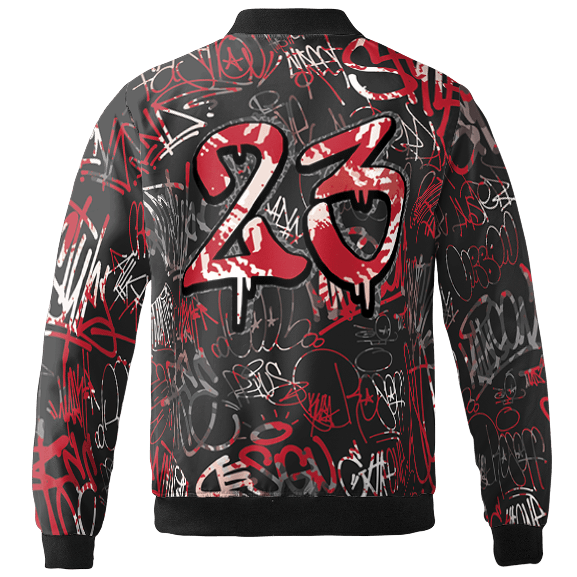 Spizike Low Bred Jacket Match 23 Hiphop 3D All-Over Print Graffiti Pattern - NastyJamz