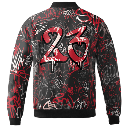 Spizike Low Bred Jacket Match 23 Hiphop 3D All-Over Print Graffiti Pattern - NastyJamz