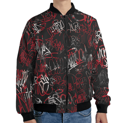 Spizike Low Bred Jacket Match 23 Hiphop 3D All-Over Print Graffiti Pattern - NastyJamz