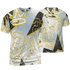Blue Grey 13s T Shirt Match 23 King 3D All-Over Print Zigzag - NastyJamz