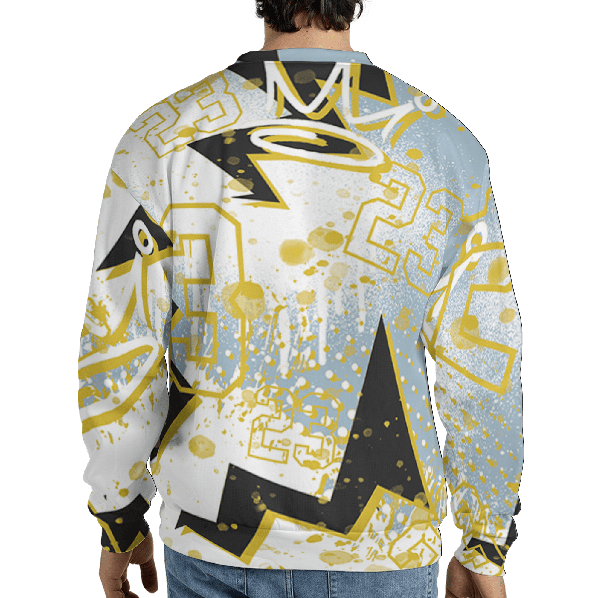 Blue Grey 13s Sweatshirt Match 23 King 3D All-Over Print Zigzag - NastyJamz