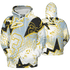 Blue Grey 13s Hoodie Match 23 King 3D All-Over Print Zigzag - NastyJamz