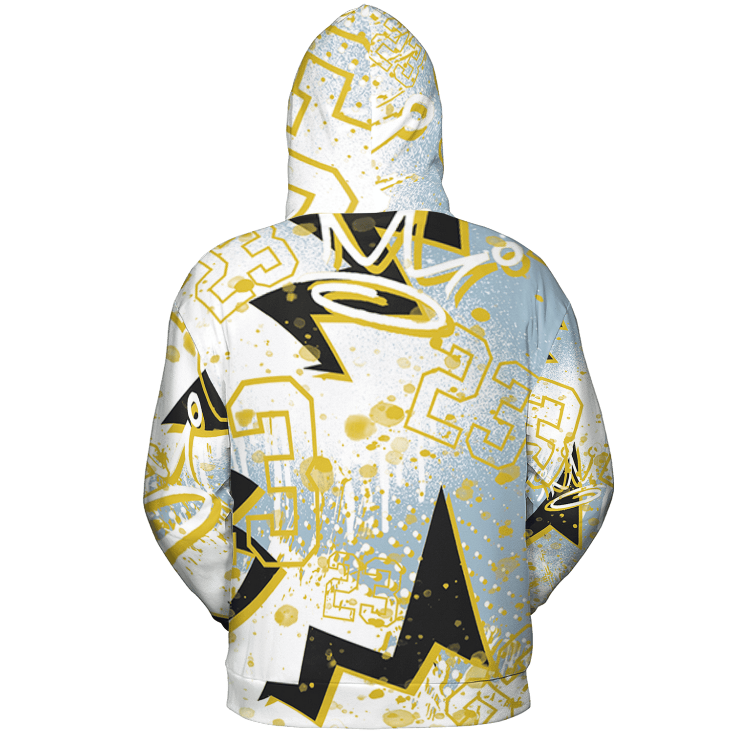 Blue Grey 13s Hoodie Match 23 King 3D All-Over Print Zigzag - NastyJamz
