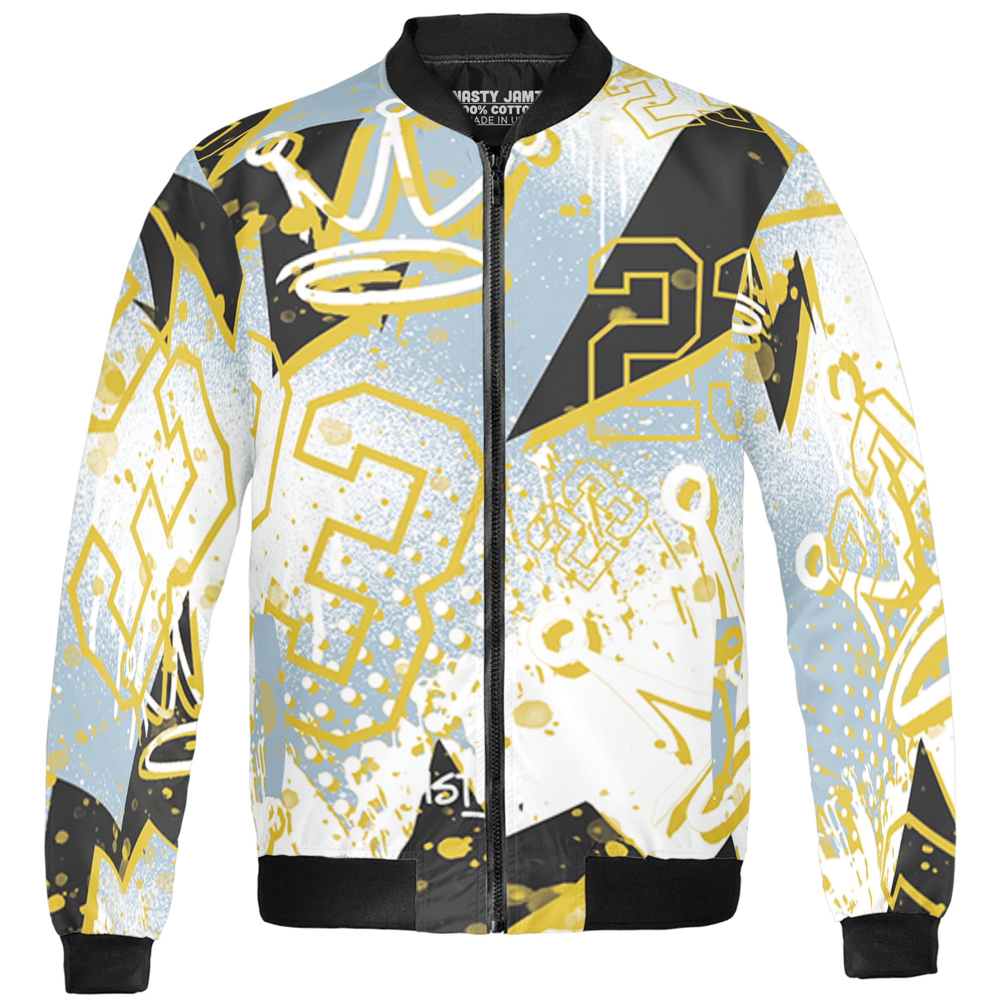 Blue Grey 13s Jacket Match 23 King 3D All-Over Print Zigzag - NastyJamz